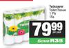 Twinsaver Toilet Tissue 1 Ply-15s Per Pack