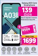 Samsung Galaxy A03 Core Smartphone-On Red Flexi 130