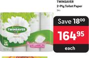 Twinsaver 2-Ply Toilet Paper-24's Pack