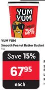 Yum Yum Smooth Peanut Butter Bucket-1Kg