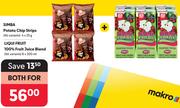 Simba Potato Chip Strips (All Variants) 4x25g & Liqui Fruit 100% Fruit Juice Blend 6x200ml-For Both