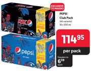 Pepsi Club Pack (All Variants)-18 x 300ml Per Pack