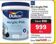 Dulux 20L Acrylic PVA