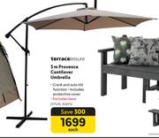 Terrace Leisure 3m Provence Cantilever Umbrella