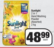 Sunlight 2 In 1 Hand Washing Powder (Assorted)-2kg Each