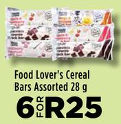 Food Lover's Cereal Bars Assorted-For 6 x 28g