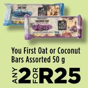 You First Oat Or Coconut Bars Assorted-For Any 2 x 50g