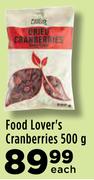 Food Lover's Cranberries-500g