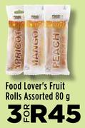 Food Lover's Fruit Rolls Assorted-For 3 x 80g