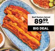 Beef Rashers Spiced-Per Kg