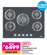 Defy 5-Burner 90cm Gemini With Precise Flame DHG 905