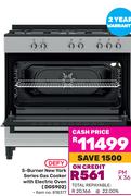 Defy 5-Burner New York Series Gas Cooker With Electric Oven DGS902