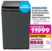 Samsung 21Kg Top Loader Washing Machine With Bubble Storm Technology