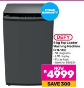 Defy 8Kg Top Loader Washing Machine DTL 165