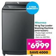 Hisense 16Kg Top Loader Washing Machine WT5T1625DT