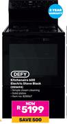 Defy Kitchenaire 600 Electric Stove Black DSS694