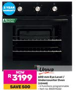 Univa 600mm Eye Level/Undercounter Oven U246B