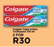 Colgate Triple Action Toothpaste-For 2 x 100ml 