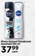 Nivea Aerosol Deodorant Assorted-150ml Each