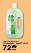 Dettol Aloe Vera Disinfectant Liquid-750ml Each
