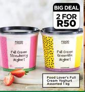 Food Lover's Full Cream Yoghurt Assorted-For 2 x 1kg