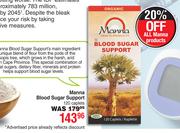 Manna Blood Sugar Support 120 Caplets