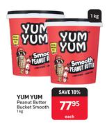 Yum Yum Peanut Butter Bucket Smooth-1Kg Each