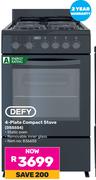 Defy 4 Plate Compact Stove DSS554