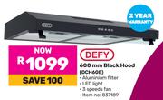 Defy 600mm Black Hood DCH60B