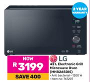 LG 42Ltr Electronic Grill Microwave Oven MH8265DIS