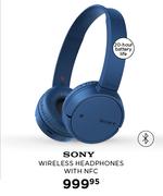 Sony Wireless Headphones With NFC 