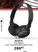 Sony Foldable Aux. Headphones MDR ZX110 