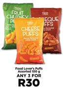 Food Lover's Puffs Assorted-For 3 x 100g