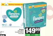 Pampers Baby Wipes   Sensitive 224s Or Fresh 256s-Each