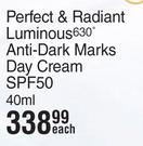 Nivea Perfect & Radiant Luminous 630 Degree Anti Dark Marks Day Cfeam SPF50-40ml Each