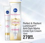 Nivea Perfect & Radiant Luminous 630 Degree Anti Dark Marks Circly Eye Cream-15ml Each