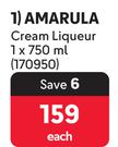Amarula Cream Liqueur-750ml Each