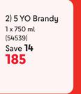 KWV 5 Yo Brandy-750ml