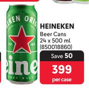 Heineken Beer Cans-24 x 500ml Per Case