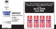Absolut Imported Blue Vodka-750ml 