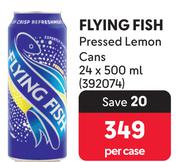 Flying Fish Pressed Lemon Cans-24 x 500ml Per Case