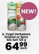 A.Vogel Herbamare Original Or Spicy Sea Salt-125g Each