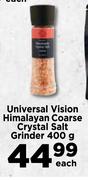 Universal Vision Himalayan Coarse Crystal Salt Grinder-400g Each