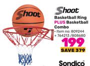Shoot Basketball Ring Plus Basketball Combo