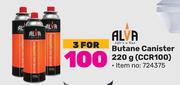 Alva Butane Canister CCR100-For 3 x 220g