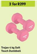 Trojan 4 Kg Soft Touch Dumbbell-For 2 