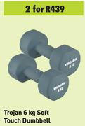 Trojan 6 Kg Soft Touch Dumbbell-For 2 