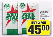 White Star Supar Maize Meal-For 2 x 2.5kg