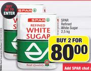 Spar Refined White Sugar-For 2 x 2.5kg