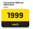 Constantia 1600mm Office Desk-Each
